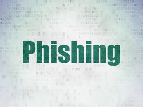 Security concept: Phishing on Digital Data Paper background Ilustración de archivo