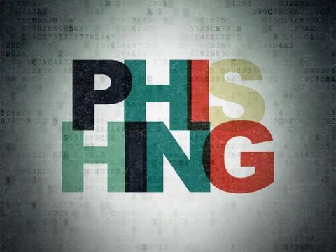 Security concept: Phishing on Digital Data Paper background 스톡 일러스트