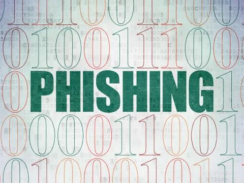 Security concept: Phishing on Digital Data Paper background Stock Illustration