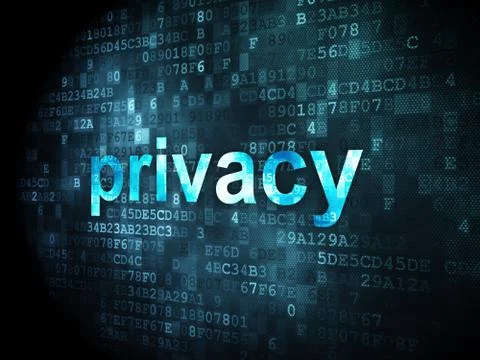 Security concept: Privacy on digital background Stock Illustration