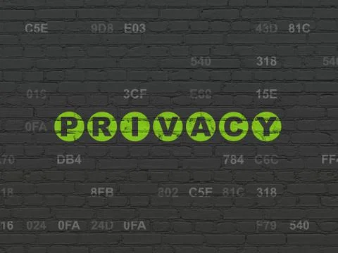 Security concept: Privacy on wall background Ilustração Stock