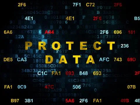 Security concept: Protect Data on Digital background Stock Illustration