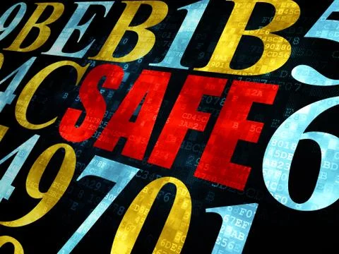 Security concept: Safe on Digital background イラスト素材