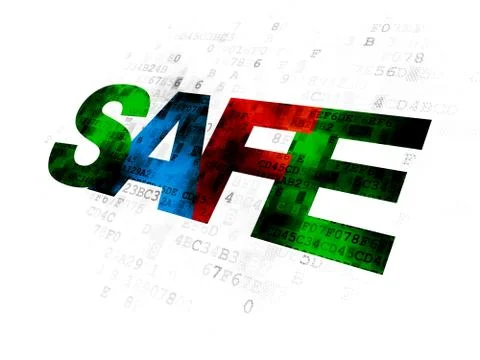 Security concept: Safe on Digital background Illustrazione stock