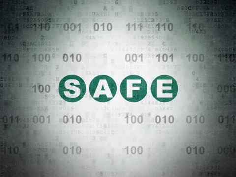 Security concept: Safe on Digital Data Paper background Stock Illustration