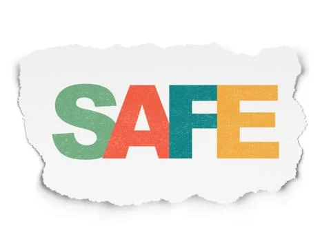 Security concept: Safe on Torn Paper background イラスト素材