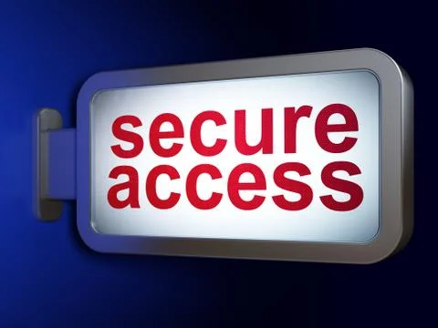 Security concept: Secure Access on billboard background Illustrazione stock