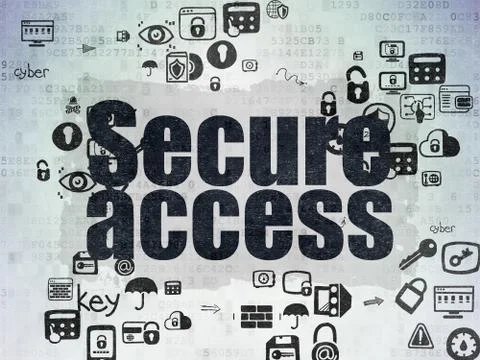 Security concept: Secure Access on Digital Paper background Stock-Illustration