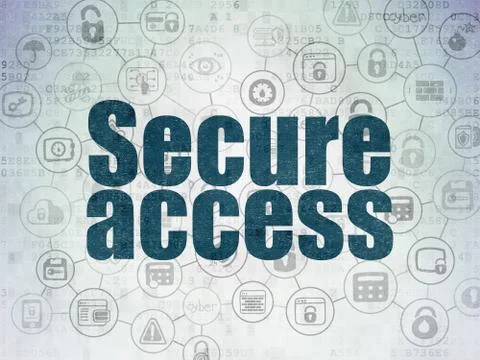 Security concept: Secure Access on Digital Data Paper background イラスト素材