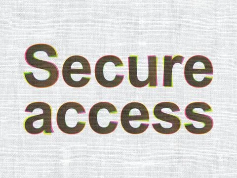 Security concept: Secure Access on fabric texture background Stock Illustration