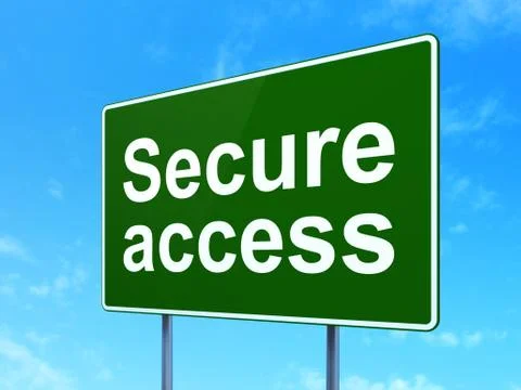 Security concept: Secure Access on road sign background Stock-Illustration