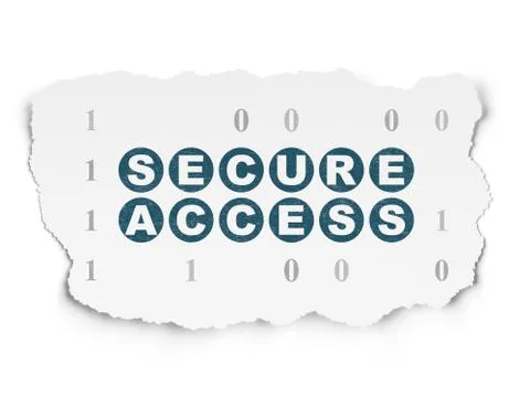 Security concept: Secure Access on Torn Paper background Stock Illustration