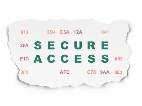Security concept: Secure Access on Torn Paper background Stock-Illustration