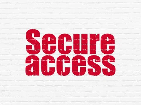 Security concept: Secure Access on wall background Illustrazione stock