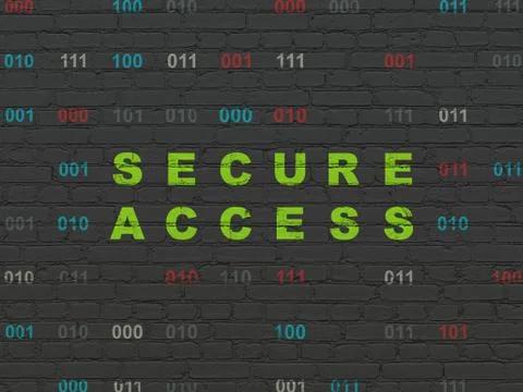 Security concept: Secure Access on wall background イラスト素材