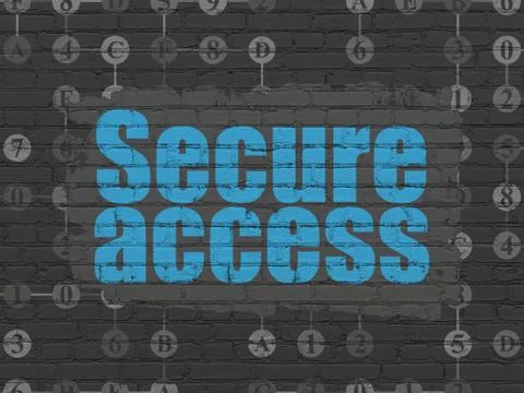 Security concept: Secure Access on wall background 스톡 일러스트