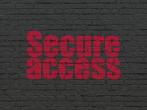 Security concept: Secure Access on wall background Stock Illustration