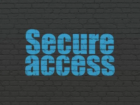 Security concept: Secure Access on wall background イラスト素材