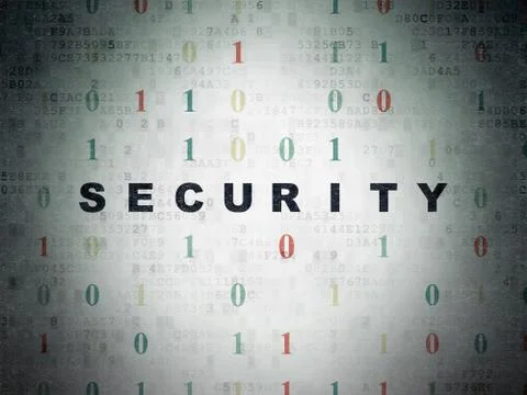 Security concept: Security on Digital Data Paper background Stock Illustration