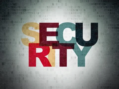Security concept: Security on Digital Data Paper background Stock Illustration