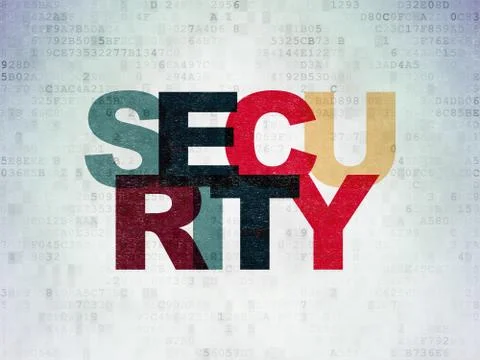 Security concept: Security on Digital Data Paper background Illustrazione stock