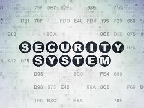 Security concept: Security System on Digital Data Paper background Stock Illustration