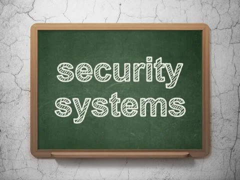 Security concept: Security Systems on chalkboard background Stock Illustration