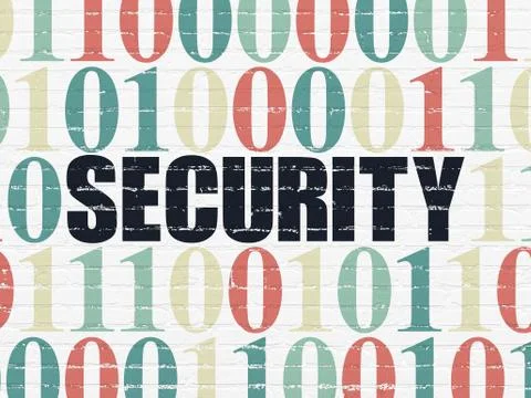 Security concept: Security on wall background Stockillustratie