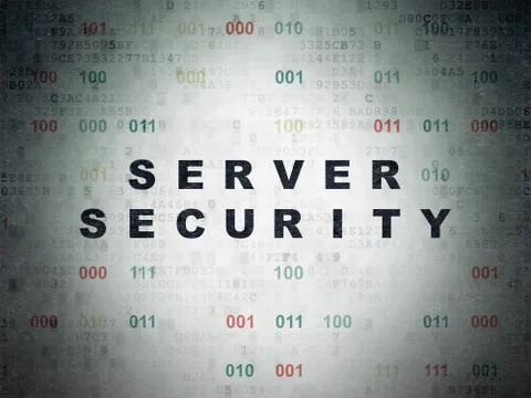 Security concept: Server Security on Digital Data Paper background Stock Illustration