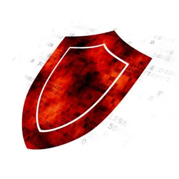 Security concept: Shield on Digital background Stock Illustration