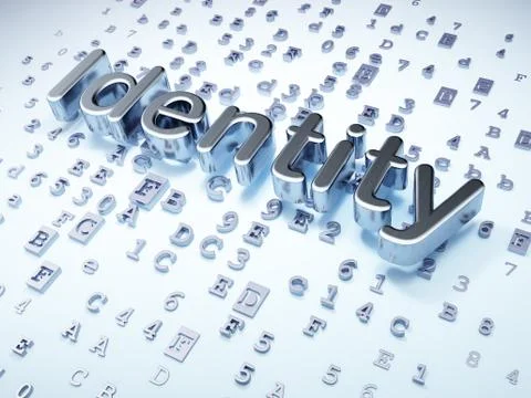 Security concept: Silver Identity on digital background Stock Illustration