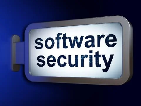 Security concept: Software Security on billboard background Stock Illustration