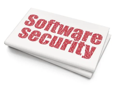 Security concept: Software Security on Blank Newspaper background Stock-Illustration