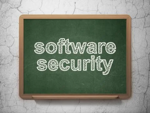 Security concept: Software Security on chalkboard background Stock-Illustration