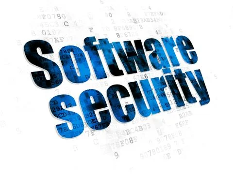 Security concept: Software Security on Digital background Stock Illustration