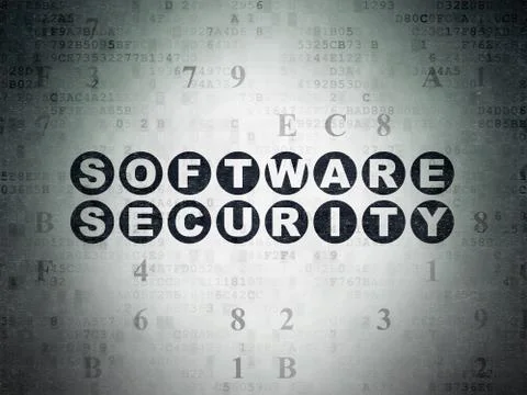 Security concept: Software Security on Digital Data Paper background Stock-Illustration
