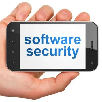 Security concept: Software Security on smartphone Illustrazione stock