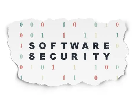 Security concept: Software Security on Torn Paper background Stock Illustration