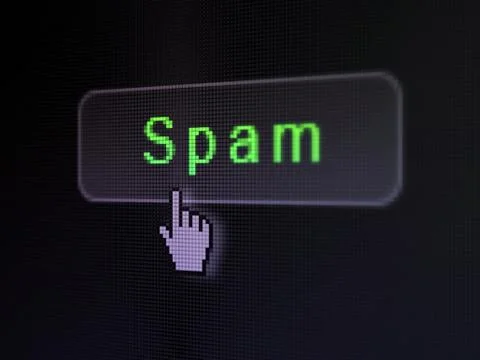 Security concept: Spam on digital button background Stock Illustration