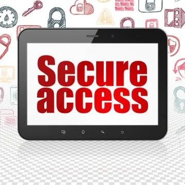 Security concept: Tablet Computer with Secure Access on display Stock Illustration