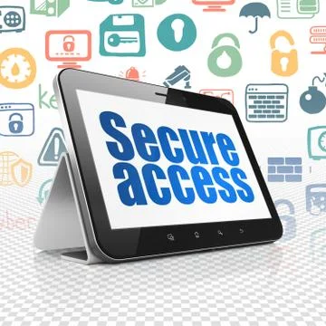 Security concept: Tablet Computer with Secure Access on display Stock Illustration
