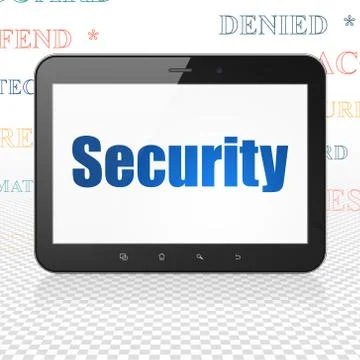 Security concept: Tablet Computer with Security on display Stockillustratie
