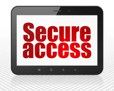 Security concept: Tablet Pc Computer with Secure Access on display Stock Illustration