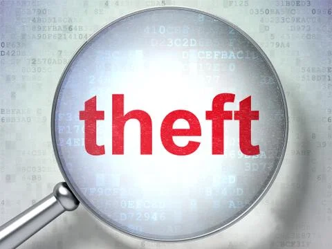 Security concept: Theft with optical glass 스톡 일러스트