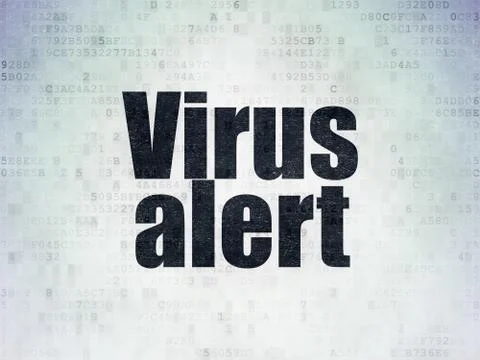 Security concept: Virus Alert on Digital Data Paper background Stock Illustration