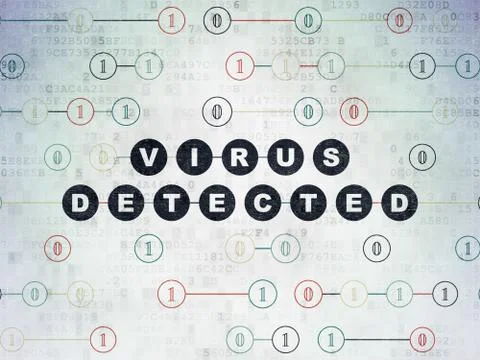 Security concept: Virus Detected on Digital Data Paper background Stockillustratie
