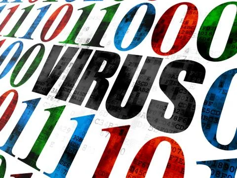 Security concept: Virus on Digital background Stockillustratie
