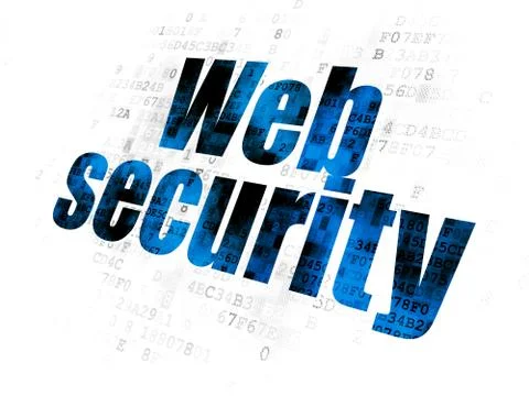 Security concept: Web Security on Digital background Stock Illustration