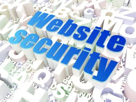 Security concept: Website Security on alphabet background Illustrazione stock