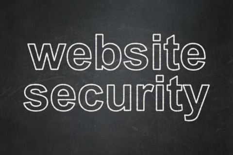 Security concept: Website Security on chalkboard background Stockillustratie
